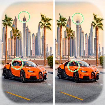 找到图案车辆不同(Bucatti Chiron Find Difference)_logo